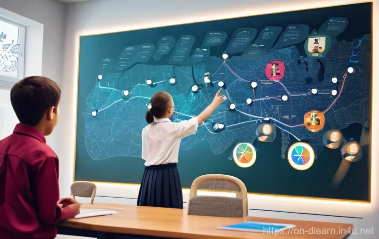 디지털 교육의 성공적인 적용 - **Prompt:** A curious teenage girl, wearing a simple t-shirt and jeans, is sitting comfortably in a ...