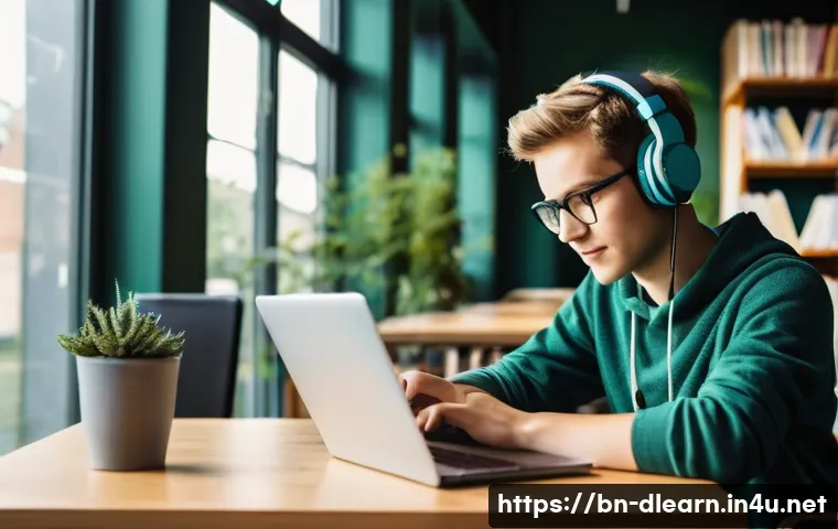 디지털 학습의 인프라 구축 - **Prompt 1: The Global Digital Classroom**
    **Subject:** A diverse group of 3-4 individuals, incl...