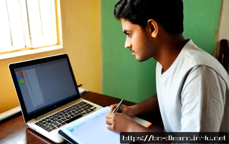 Home 17 디지털 학습에 대한 전략 - Photorealistic Bengali university student at a tidy home study desk, using a laptop and tablet with ...