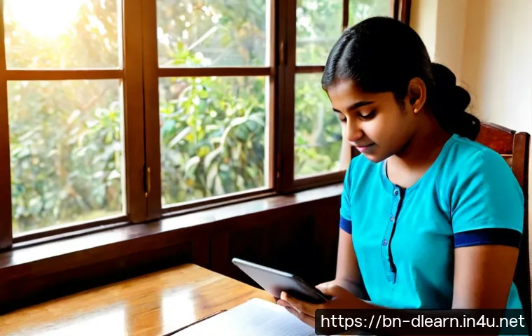 디지털 학습 환경 - Photorealistic digital learning environment in a bright Bengali family home, a focused teenage stude...